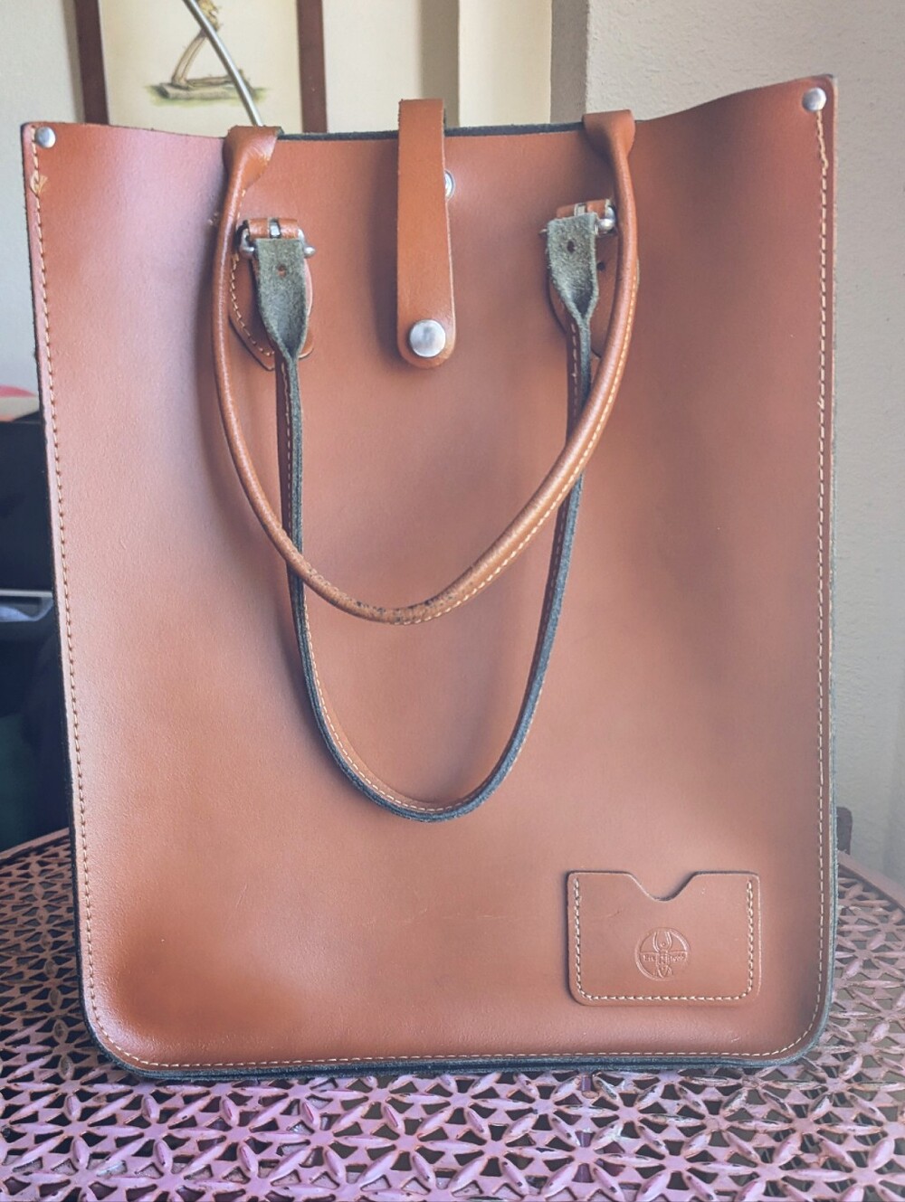The Leather Satchel Co Portrait Leather Tote Bag in British Tan